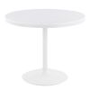 Dakota Industrial Dining Table in White Steel and White Wood by LumiSource