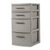 4 Drawer Weave Tower Dark Gray