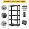 72"H 5 Tier Metal Shelves for Storage Garage Shelving 2000LBS Heavy Duty Storage Shelves Adjustable Garage Shelf Industrial Shelving Unit Storage Util
