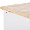 Rolling Kitchen Island with Storage, Two-sided Kitchen island Cart on Wheels with RubberWood Top,Wine and Spice Rack