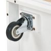 Rolling Kitchen Island with Storage, Two-sided Kitchen island Cart on Wheels with RubberWood Top,Wine and Spice Rack