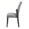 Dove Grey and Grey Oak Upholstered Side Chairs (Set of 2)