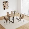 Dining Chairs Set of 4, Modern Accent Chairs with Soft glove suede Fabric Upholstered Seat