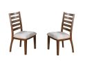 Contemporary Style 7pc Dining Set Table w 4 Drawers 6x Side Chairs Ladder Back Walnut Finish Kitchen Dining Room