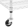 Warehouse, supermarket,kitchen,and other 5-layer heavy-duty adjustable shelves with wheels and adjustable feet