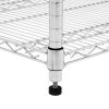 Warehouse, supermarket,kitchen,and other 5-layer heavy-duty adjustable shelves with wheels and adjustable feet