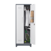Metal Storage Cabinets, Cleaning Tool Cabinet with Locking Door, Tall Broom Tool Organizer and Storage, Large Storage Cabinet for Kitchen, Pantry