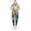 Bearded Collie in Sunflowers Apron Cooking Kitchen Server Baking Crafts Gardening for Adult Women Men, Unisex, Large, Multicolor