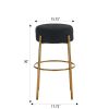 30" Tall, Round High Bar Stools, Set of 2 - Contemporary upholstered dining stools for kitchens