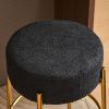 30" Tall, Round High Bar Stools, Set of 2 - Contemporary upholstered dining stools for kitchens