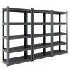 72"H 5 Tier Metal Shelves for Storage Garage Shelving 2000LBS Heavy Duty Storage Shelves Adjustable Garage Shelf Industrial Shelving Unit Storage Util