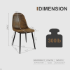 Dining Chairs Set of 4, Modern Accent Chairs with Soft glove suede Fabric Upholstered Seat