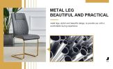 Comes with faux leather cushioned seats, living room chairs with metal legs, suitable for kitchen, living room, bedroom, and dining room side chairs