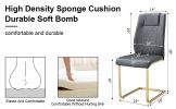 Comes with faux leather cushioned seats, living room chairs with metal legs, suitable for kitchen, living room, bedroom, and dining room side chairs