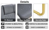 Comes with faux leather cushioned seats, living room chairs with metal legs, suitable for kitchen, living room, bedroom, and dining room side chairs