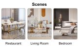 Comes with faux leather cushioned seats, living room chairs with metal legs, suitable for kitchen, living room, bedroom, and dining room side chairs