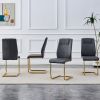 Comes with faux leather cushioned seats, living room chairs with metal legs, suitable for kitchen, living room, bedroom, and dining room side chairs