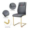Comes with faux leather cushioned seats, living room chairs with metal legs, suitable for kitchen, living room, bedroom, and dining room side chairs
