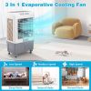 3 in 1 Portable Evaporative Cooler,Indoor,Outdoor,4118CFM Personal Air Cooler,Mechanical control ,13.2 Gal Large Water Tank & Scroll Casters