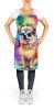 Pomeranian Hippie Dawg Apron Cooking Kitchen Server Baking Crafts Gardening for Adult Women Men, Unisex, Large, Multicolor