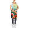 Ohio Scarlet Carnations in Watercolor Apron Cooking Kitchen Server Baking Crafts Gardening for Adult Women Men, Unisex, Large, Multicolor