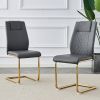Comes with faux leather cushioned seats, living room chairs with metal legs, suitable for kitchen, living room, bedroom, and dining room side chairs