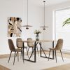 Dining Chairs Set of 4, Modern Accent Chairs with Soft glove suede Fabric Upholstered Seat
