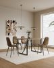 Dining Chairs Set of 4, Modern Accent Chairs with Soft glove suede Fabric Upholstered Seat
