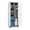Metal Storage Cabinets, Cleaning Tool Cabinet with Locking Door, Tall Broom Tool Organizer and Storage, Large Storage Cabinet for Kitchen, Pantry