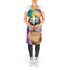 Pomeranian Hippie Dawg Apron Cooking Kitchen Server Baking Crafts Gardening for Adult Women Men, Unisex, Large, Multicolor