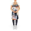 Border Collie The Chef Apron Cooking Kitchen Server Baking Crafts Gardening for Adult Women Men, Unisex, Large, Multicolor