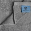 8 Piece Smoke Grey Resort Collection Soft Bath Towel Set Luxury Hotel Plush  Absorbent Cotton 2 Bath Towels 2 Hand Towels and 4 Washcloths