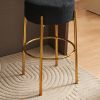 30" Tall, Round High Bar Stools, Set of 2 - Contemporary upholstered dining stools for kitchens