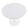 Dakota Industrial Dining Table in White Steel and White Wood by LumiSource