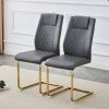 Comes with faux leather cushioned seats, living room chairs with metal legs, suitable for kitchen, living room, bedroom, and dining room side chairs