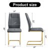 Comes with faux leather cushioned seats, living room chairs with metal legs, suitable for kitchen, living room, bedroom, and dining room side chairs