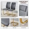 Comes with faux leather cushioned seats, living room chairs with metal legs, suitable for kitchen, living room, bedroom, and dining room side chairs