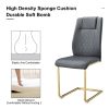 Comes with faux leather cushioned seats, living room chairs with metal legs, suitable for kitchen, living room, bedroom, and dining room side chairs