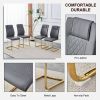 Comes with faux leather cushioned seats, living room chairs with metal legs, suitable for kitchen, living room, bedroom, and dining room side chairs